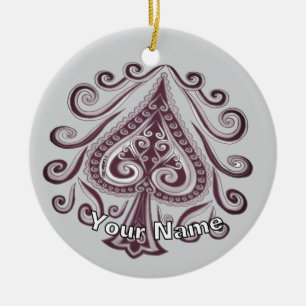 Poker Pik Keramik Ornament
