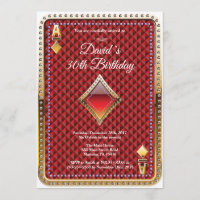 Poker Playcard Casino Invitation Anniversaire