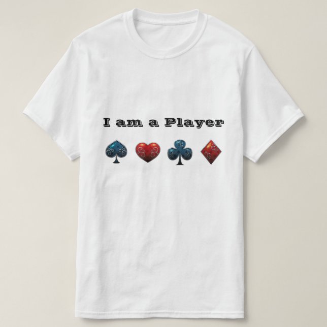 Poker Player Card Shark T-Shirt (Design vorne)