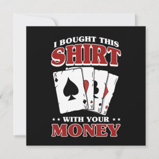 Poker Player Casino Money Gambler Cards Game-Gesch Einladung
