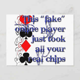 Poker-Player-Design Postkarte