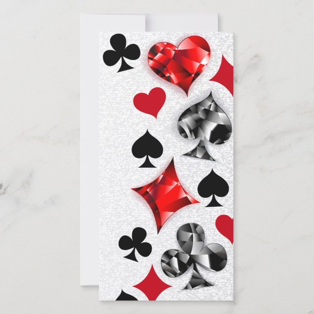 Poker Player Gambler Kartenspielen Anzug Las Vegas Ankündigung (Vorderseite)