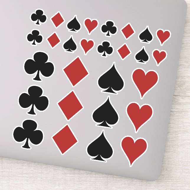 Poker Player Gambler Kartenspielen Anzug Las Vegas Aufkleber (Detail)