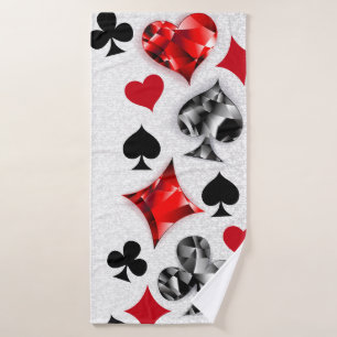 Poker Player Gambler Kartenspielen Anzug Las Vegas Badehandtuch