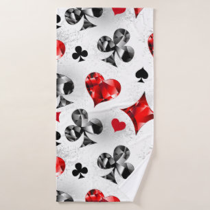 Poker Player Gambler Kartenspielen Anzug Las Vegas Badehandtuch
