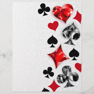 Poker Player Gambler Kartenspielen Anzug Las Vegas Briefbogen