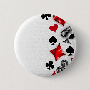 Poker Player Gambler Kartenspielen Anzug Las Vegas Button