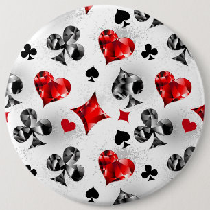 Poker Player Gambler Kartenspielen Anzug Las Vegas Button