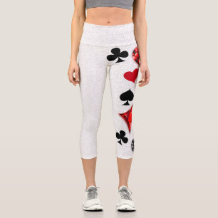 Poker Player Gambler Kartenspielen Anzug Las Vegas Capri Leggings
