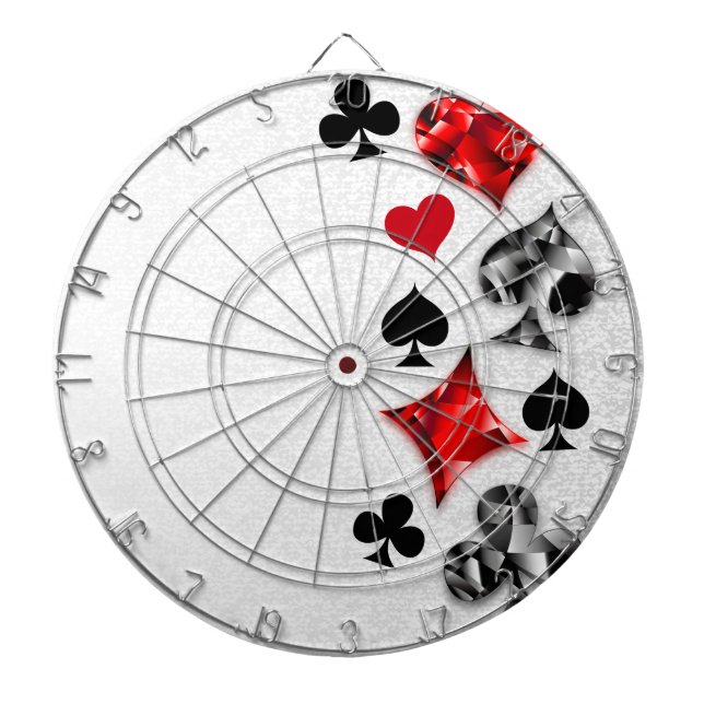 Poker Player Gambler Kartenspielen Anzug Las Vegas Dartscheibe (vorne)