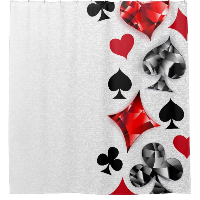 Poker Player Gambler Kartenspielen Anzug Las Vegas Duschvorhang (Vorderseite)