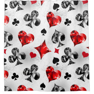 Poker Player Gambler Kartenspielen Anzug Las Vegas Duschvorhang