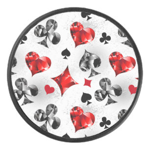 Poker Player Gambler Kartenspielen Anzug Las Vegas Eishockey Puck