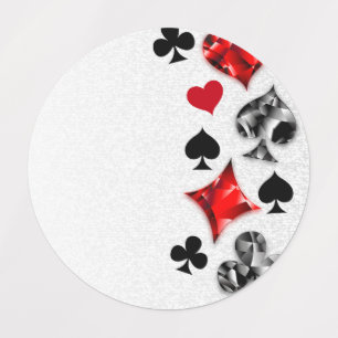 Poker Player Gambler Kartenspielen Anzug Las Vegas Etiketten