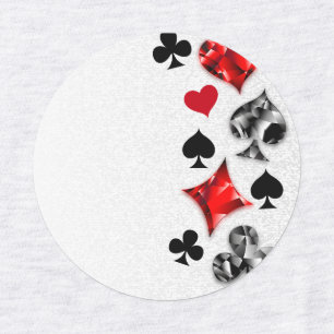 Poker Player Gambler Kartenspielen Anzug Las Vegas Etiketten