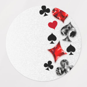 Poker Player Gambler Kartenspielen Anzug Las Vegas Etiketten