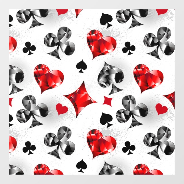 Poker Player Gambler Kartenspielen Anzug Las Vegas Fensteraufkleber (Blatt)