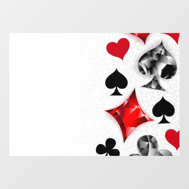 Poker Player Gambler Kartenspielen Anzug Las Vegas Fensteraufkleber (Blatt)