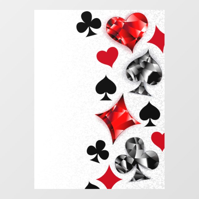 Poker Player Gambler Kartenspielen Anzug Las Vegas Fensteraufkleber (Blatt)