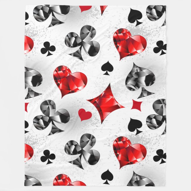 Poker Player Gambler Kartenspielen Anzug Las Vegas Fleecedecke (Vorderseite)
