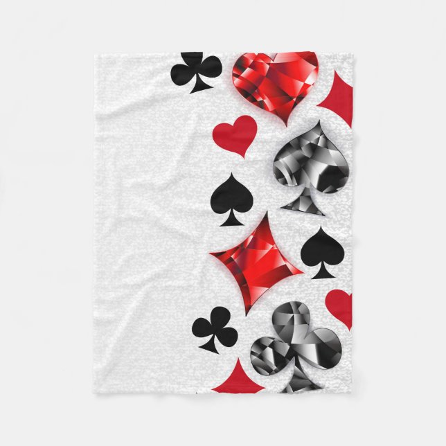 Poker Player Gambler Kartenspielen Anzug Las Vegas Fleecedecke (Vorderseite)
