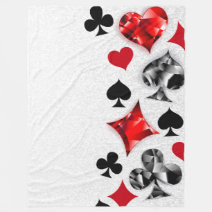 Poker Player Gambler Kartenspielen Anzug Las Vegas Fleecedecke