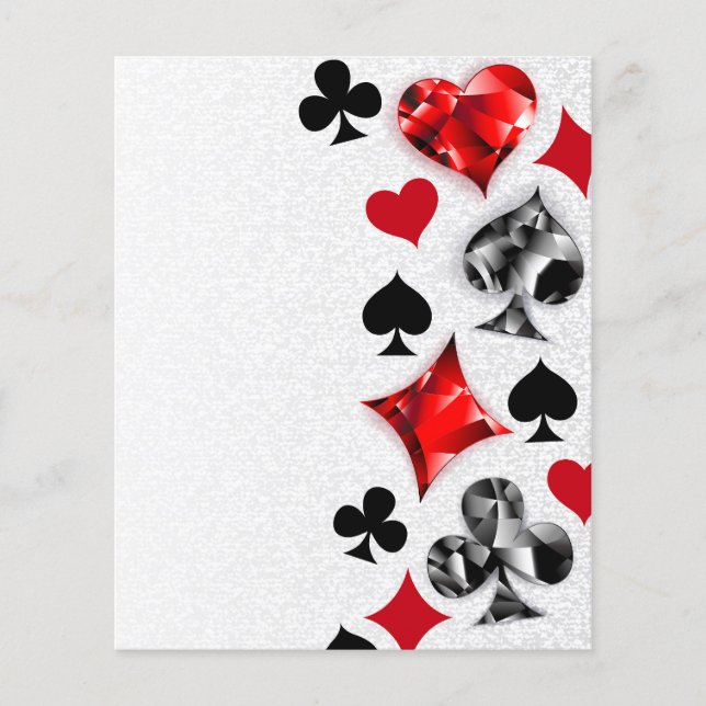 Poker Player Gambler Kartenspielen Anzug Las Vegas Flyer (Vorne)