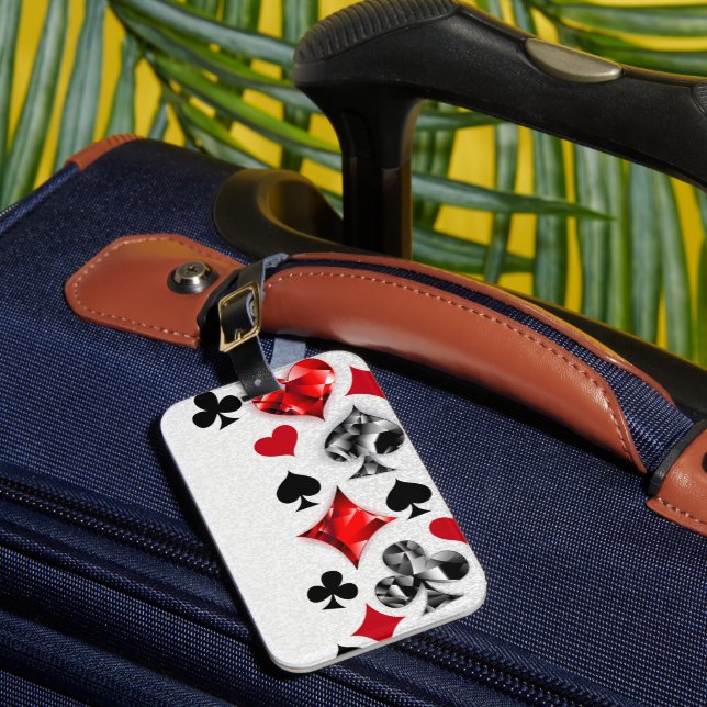 Poker Player Gambler Kartenspielen Anzug Las Vegas Gepäckanhänger (Vorderseite Insitu 1)