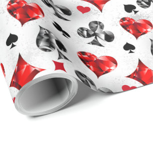Poker Player Gambler Kartenspielen Anzug Las Vegas Geschenkpapier