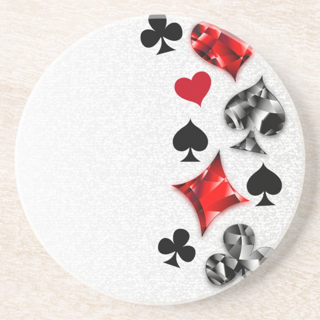 Poker Player Gambler Kartenspielen Anzug Las Vegas Getränkeuntersetzer (Vorne)