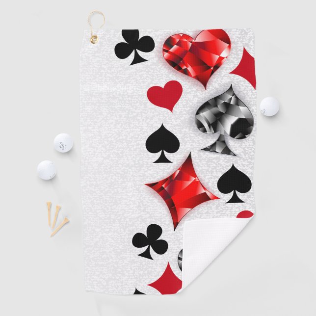 Poker Player Gambler Kartenspielen Anzug Las Vegas Golfhandtuch (Insitu)