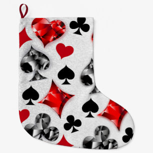 Poker Player Gambler Kartenspielen Anzug Las Vegas Großer Weihnachtsstrumpf