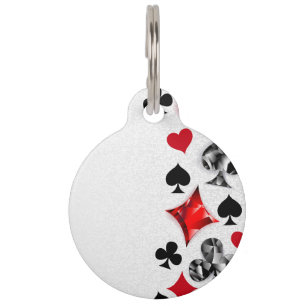 Poker Player Gambler Kartenspielen Anzug Las Vegas Haustiermarke