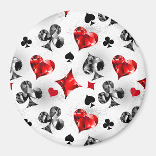 Poker Player Gambler Kartenspielen Anzug Las Vegas Magnet