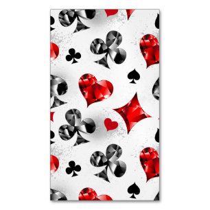 Poker Player Gambler Kartenspielen Anzug Las Vegas Magnetische Visitenkarte