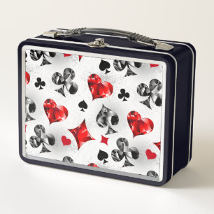 Poker Player Gambler Kartenspielen Anzug Las Vegas Metall Brotdose