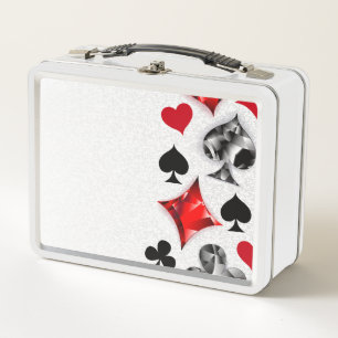 Poker Player Gambler Kartenspielen Anzug Las Vegas Metall Brotdose
