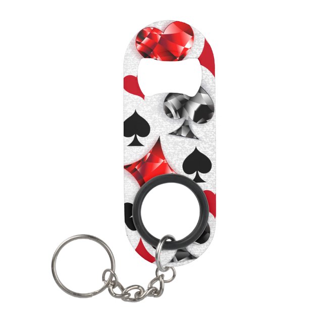 Poker Player Gambler Kartenspielen Anzug Las Vegas Mini Flaschenöffner (Vorderseite)