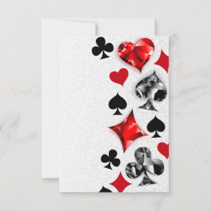 Poker Player Gambler Kartenspielen Anzug Las Vegas Mitteilungskarte