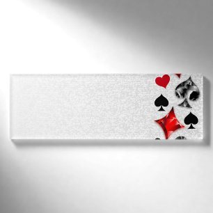Poker Player Gambler Kartenspielen Anzug Las Vegas Namenschild