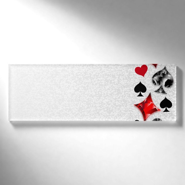 Poker Player Gambler Kartenspielen Anzug Las Vegas Namenschild (Vorderseite)
