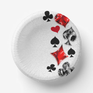 Poker Player Gambler Kartenspielen Anzug Las Vegas Pappteller