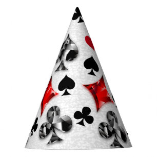 Poker Player Gambler Kartenspielen Anzug Las Vegas Partyhütchen