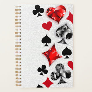 Poker Player Gambler Kartenspielen Anzug Las Vegas Planer