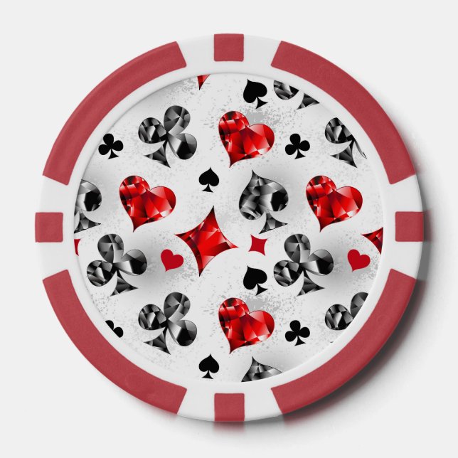 Poker Player Gambler Kartenspielen Anzug Las Vegas Pokerchips (Vorderseite)