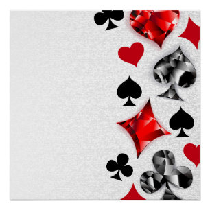 Poker Player Gambler Kartenspielen Anzug Las Vegas Poster