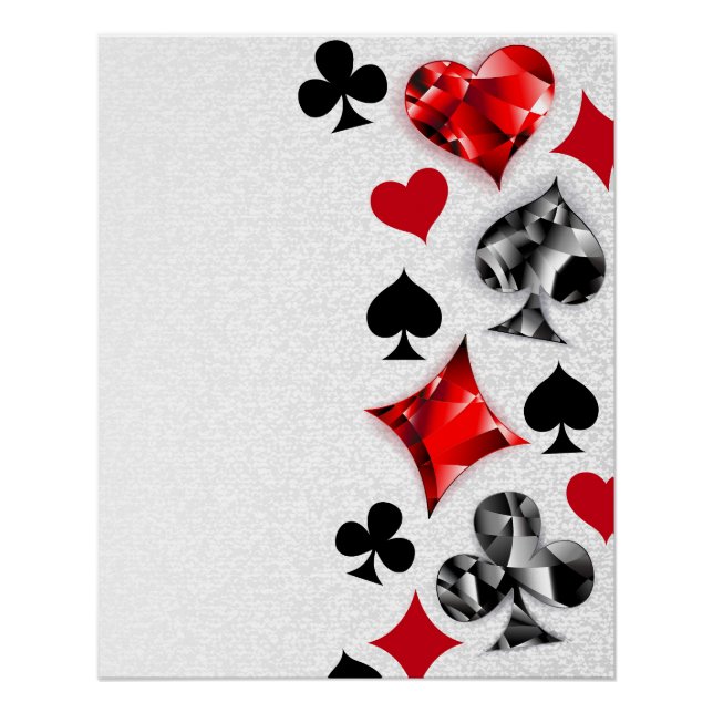 Poker Player Gambler Kartenspielen Anzug Las Vegas Poster (Vorderseite)