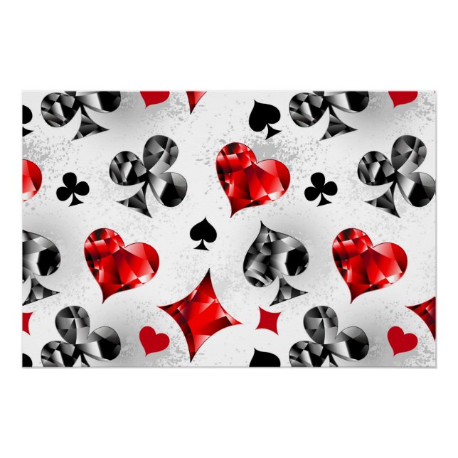 Poker Player Gambler Kartenspielen Anzug Las Vegas Poster (Vorderseite)