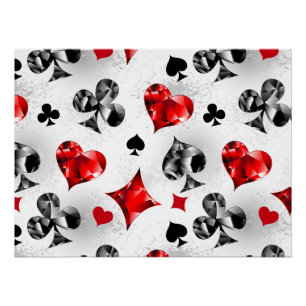 Poker Player Gambler Kartenspielen Anzug Las Vegas Poster