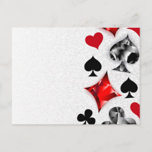 Poker Player Gambler Kartenspielen Anzug Las Vegas Postkarte